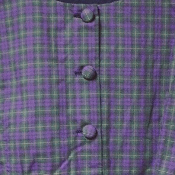 SOLD POLO RALPH LAUREN Girls’ Plaid Purple/Green Dress - Picture 7 of 10